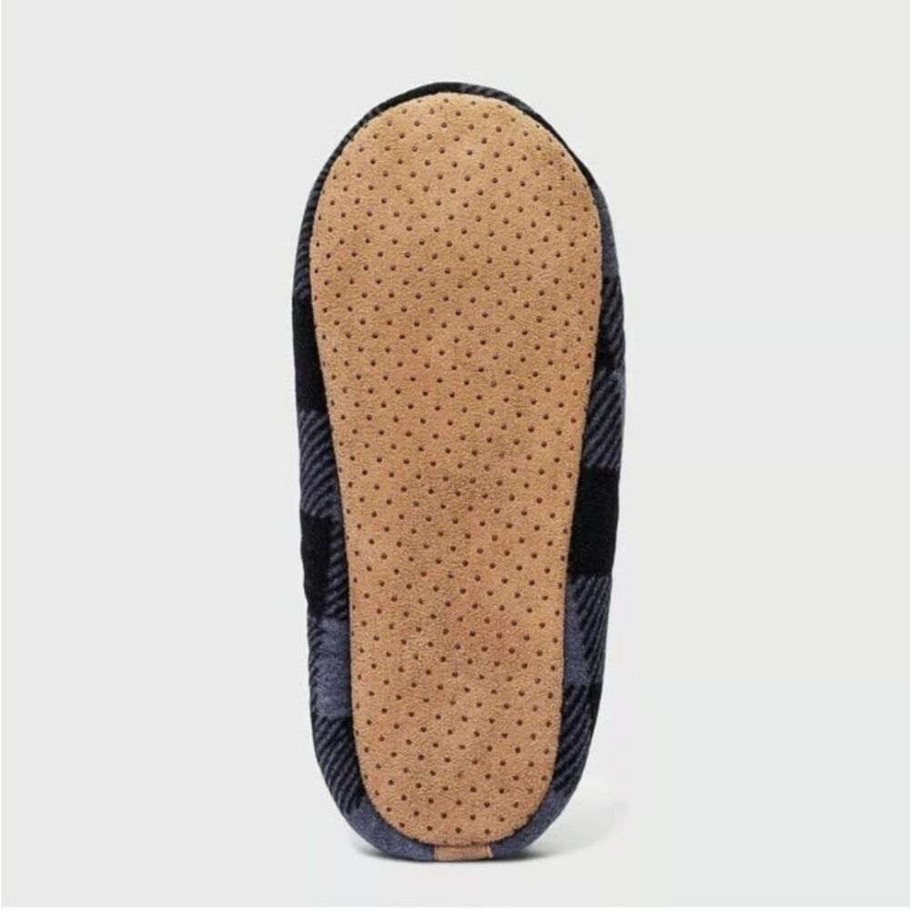 Fuzzy Babba Men's Sherpa Lined Slipper Socks (L/XL  10-12) Gray & Black … - Picture 3 of 8